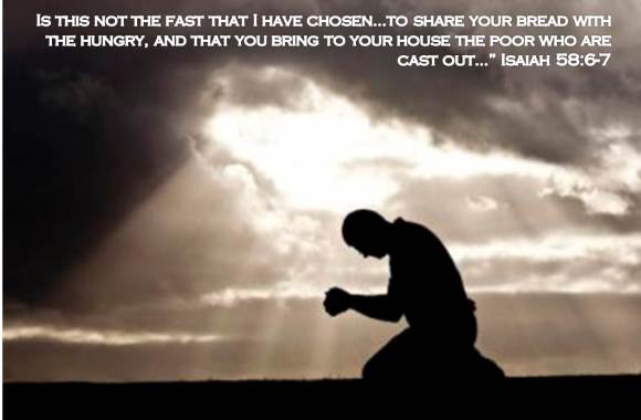 fasting and praying on knees